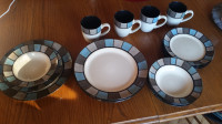 16 pc ceramic dishes set - NEW but with some chips