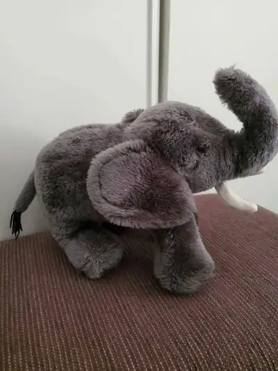 Vintage stuffed elephant, View more