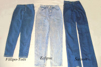 Vintage Women’s Blue Jeans 3 pair 9/10, 7/8 and 24/26
