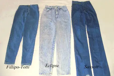 Vintage Women’s Blue Jeans 3 pair 9/10, 7/8 and 24/26, View more
