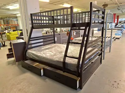 B-117-E Lit superposé (expresso, gris, blanc, miel) !!!, View more