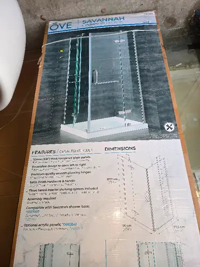 OVE Decors Savannah Brushed Nickel 38-in to 40-in x 74-in Framel, View more