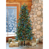 7.5 ft Artificial Christmas Tree, 700 Color-Changing SuperBright