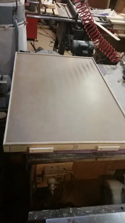 I have built a table for building puzzles on. It has no legs so it can sit on the floor or a table a...