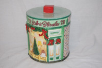 Christmas round cookie jar