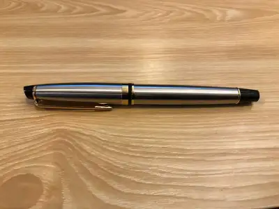 Waterman Expert, fountain pen, f-nib, stainless steel & gold, View more