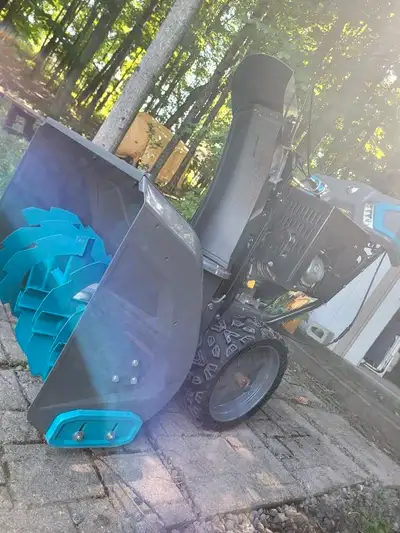 4 year old 27" yardworks snowblower. Has estart, heated handles. In really good condition as it has...