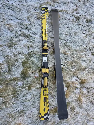 Downhill skis and boots, View more