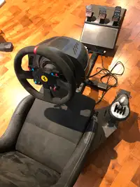 Playseat Alcantara with Thrustmaster T300 and shifter