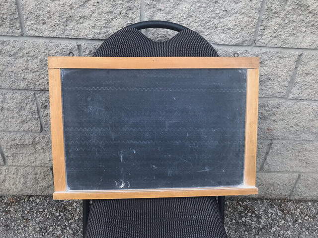 2 VINTAGE WOODEN FRAMED CHALKBOARDS in Arts & Collectibles in Mississauga / Peel Region - Image 3