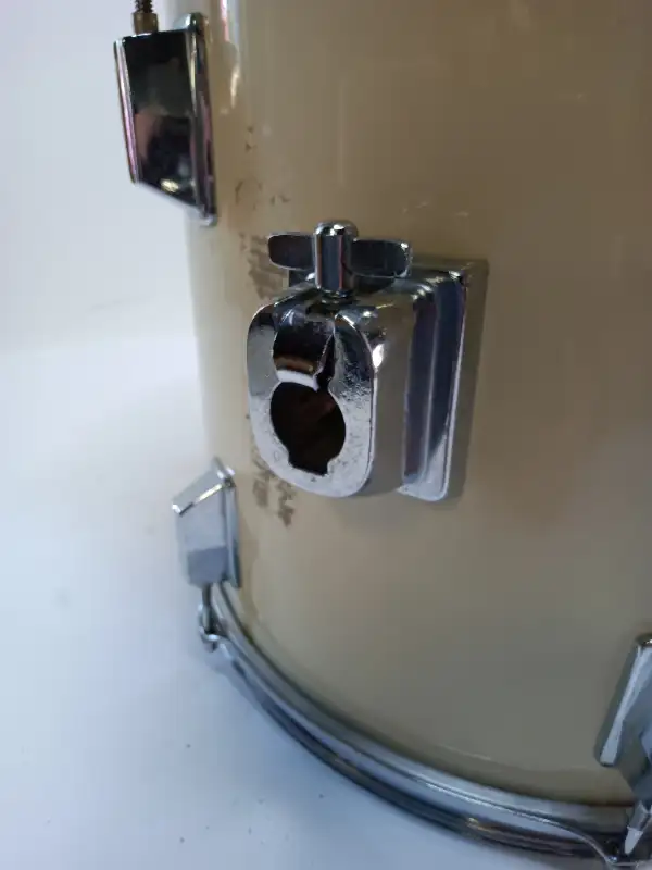 Pearl White 13 " inch Drum Kit Rack Tom Drum Set 60 obo in Drums & Percussion in City of Toronto - Image 3