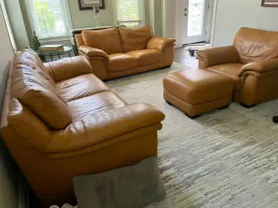 High end full top grain real leather sofa set can deliver, View more