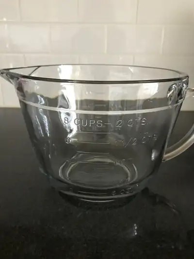 8 cup Fire King Anchor Hocking measure bowl