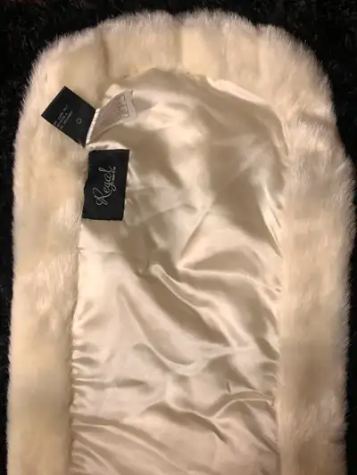 Large Faux Fur White Women's Shawl, View more