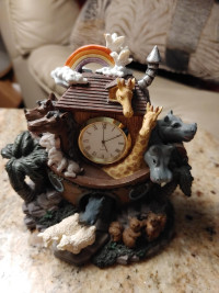 FIRST $35 TAKES IT ~ New Vintage 3D Noah's Ark Clock ~