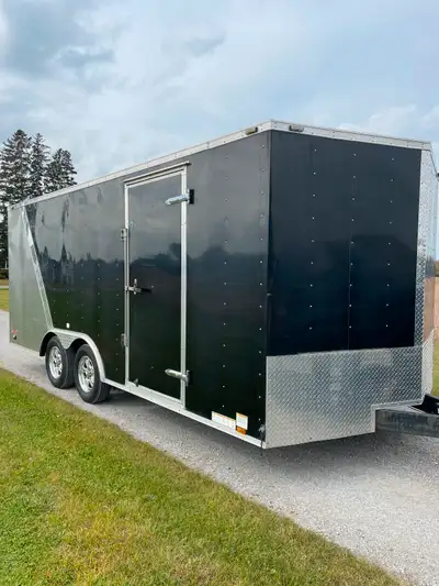 2016 Enclosed Cargo-Mate Car Hauler -8.5x18 -Ramp door - Undercoated - 3500lb axles (Trailer info in...