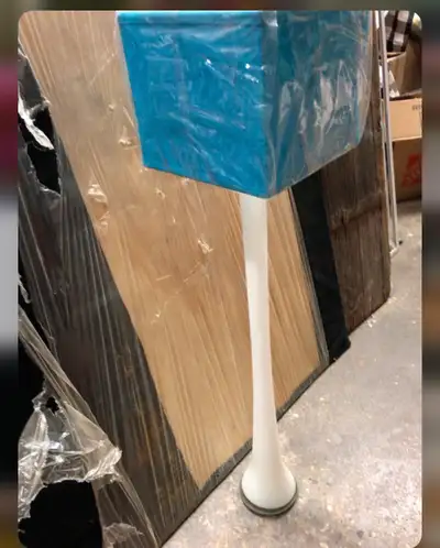 Floor Lamp with Blue Shade, View more