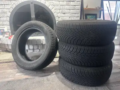 Like new, used 1 season ICEHAWK winter tires. Sold vehicle. They were on a Toyota RAV4. No patches o...