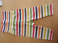 Pantalons lignés unisexe pour bébé (taille 1-2 mois) (C43)