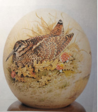 Decorated ostrich egg-shell