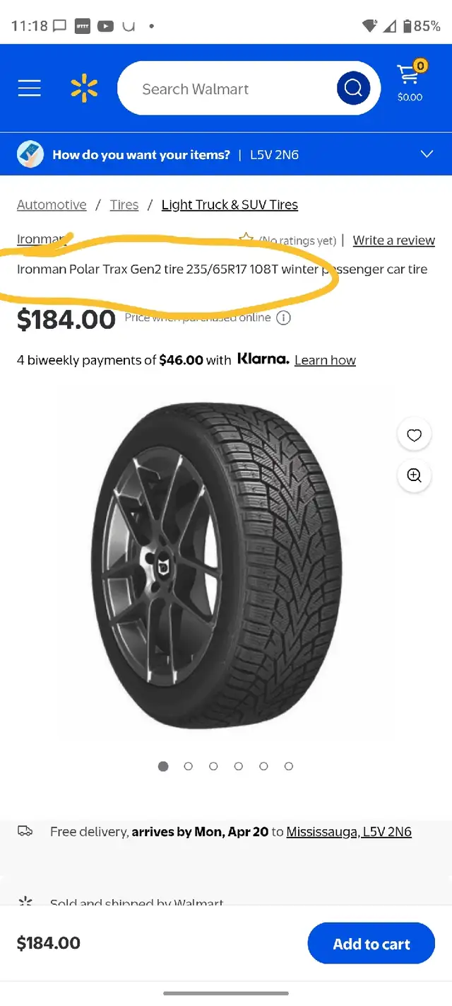 Ironman Polar Trax winter tires 235/65/R17 in Tires & Rims in Cape Breton - Image 9