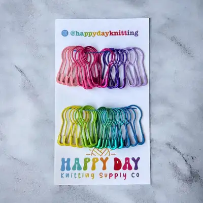 Locking Bulb Pin Stitch Markers for Knitting or Crochet, View more