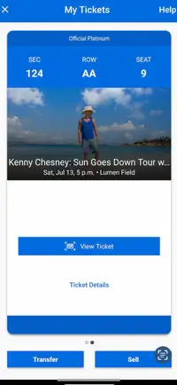 Kenny Chesney Tour Seattle x2