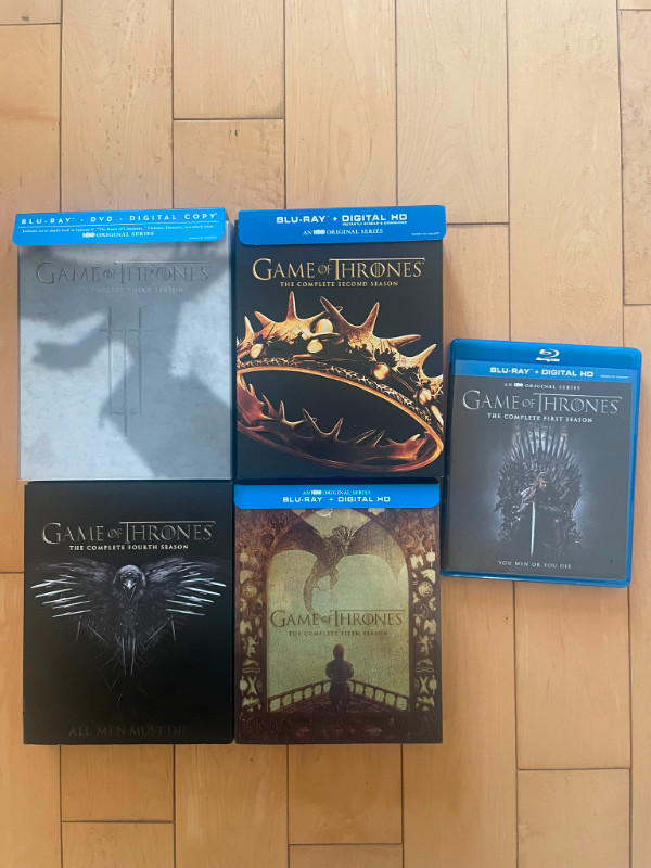 Game of Thrones Bluray disks (Season 1 to Season 5) in CDs, DVDs & Blu-ray in Ottawa
