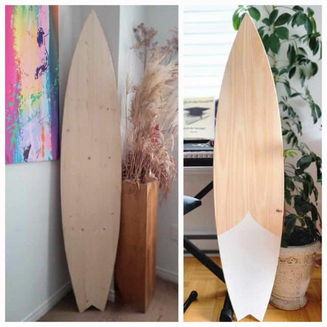 SURF board Wall Decor 3-6 ft, handcrafted Beach Tropical Ocean dans Décoration intérieure et accessoires  à Ville de Montréal - Image 4