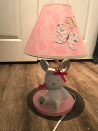 Baby Girl Nursery Bunny Lamp