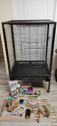 Extra large bird cage / aviary / flight cage and accessories