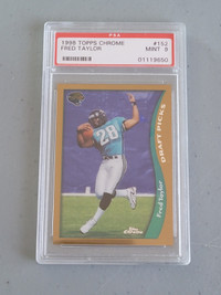 1998 Topps Chrome Fred Taylor PSA 9 Mint #152 RC Rookie Jaguars