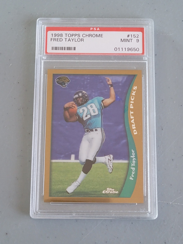 1998 Topps Chrome Fred Taylor PSA 9 Mint #152 RC Rookie Jaguars in Arts & Collectibles in Dartmouth