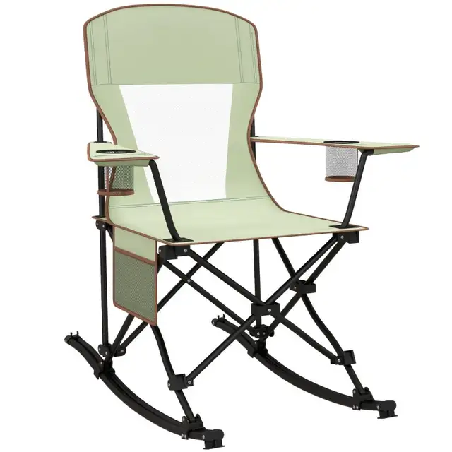 Outdoor Rocking Chair Folding Camping Chair Portable Rocker with in Patio & Garden Furniture in Markham / York Region - Image 8