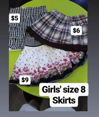 Girls' size 8 skirts.