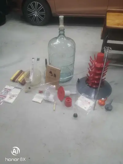 Wine & Beer making kit with bottle rack and everything you see in the picture. Asking $85 OBO