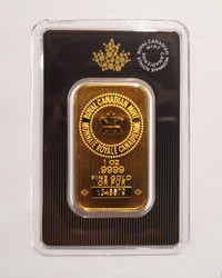 1 oz RCM Fine Gold Bar Sealed in Assay Card