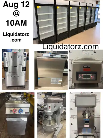 “Amazing Restaurant Pizza Bar ice cream espresso online auction “ August 12 @ 10 am Incredible Selec...