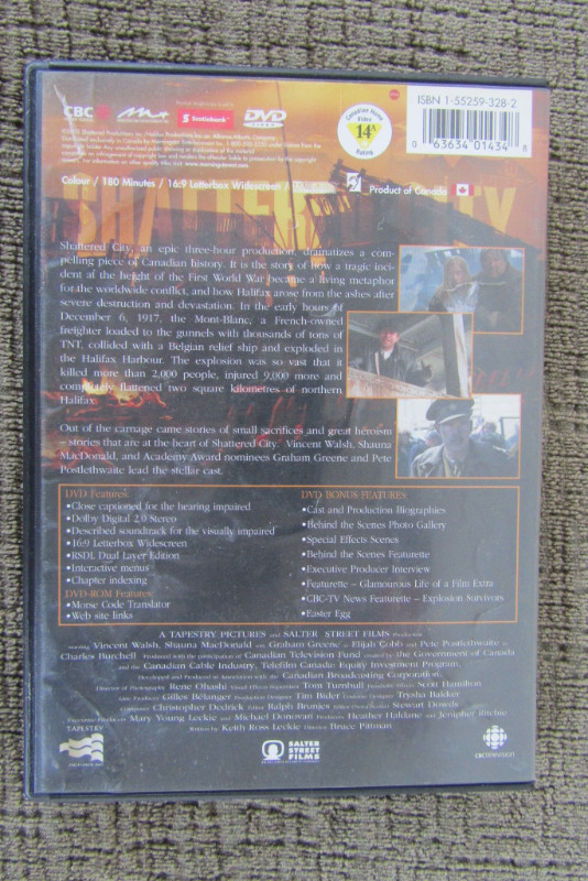 Shattered City The Halifax Explosion DVD Salter Street Films CBC in CDs, DVDs & Blu-ray in Cole Harbour - Image 2