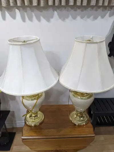 Two Goregous End Table Lamps, View more