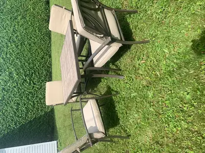 patoi table with 4 chairs and cusions, View more