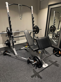 Hoist squat rack fitness set.  