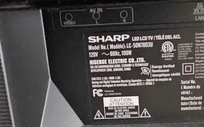 SHARP 50″ LCD TV (LC‑50N7003U) – For Parts / Repair, View more