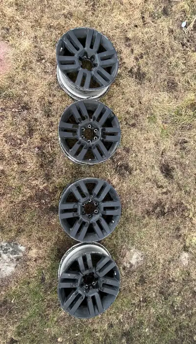 Stock Toyota 20” inch rims, painted black . 6x139.7 bolt pattern Fits all Toyota suvs and trucks amo...