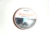 GM CAR Blue Coral Sealer Vintage Jar Blue Glass