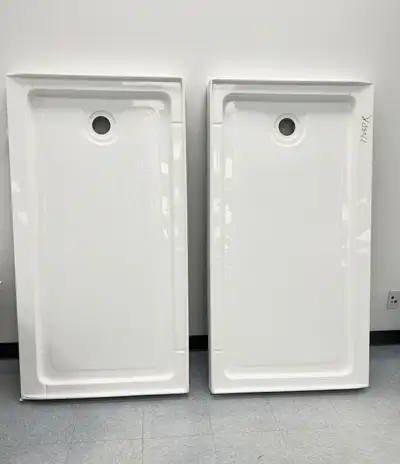 Brand New Acrylic Fiberglass Shower Bases – 60" x 32", View more