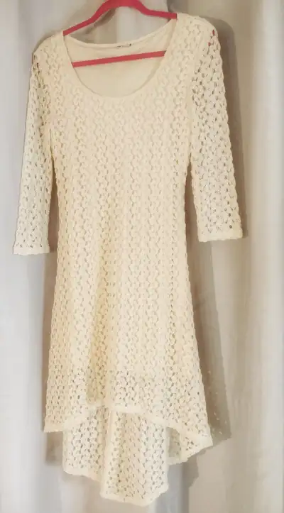 Elegant Ivory Lace Dress, View more
