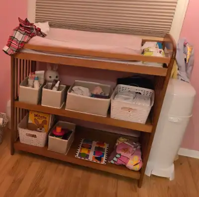 crib + mattress + changing table set, View more