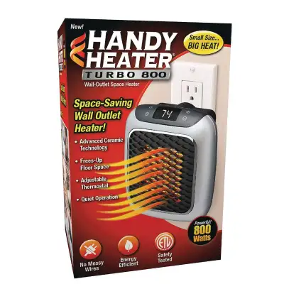 Handy Heater - Turbo 800 Wall-outlet Space Heater, fully new, View more