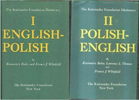 Polish-English Kościuszko Foundation Dictionaries ~ Volumes 1+2